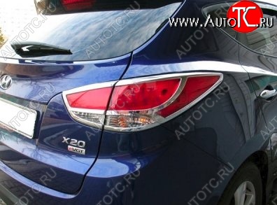 4 199 р. Накладки на фонари СТ Hyundai Tucson LM (2010-2017) (Неокрашенные)  с доставкой в г. Вологда