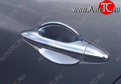 1 799 р. Накладки под ручки дверей (мыльницы) СТ v2 Hyundai Tucson LM (2010-2017) (Неокрашенные)  с доставкой в г. Вологда