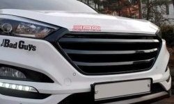 9 649 р. Решётка радиатора CT Hyundai Tucson LM (2010-2017) (Неокрашенная)  с доставкой в г. Вологда. Увеличить фотографию 4