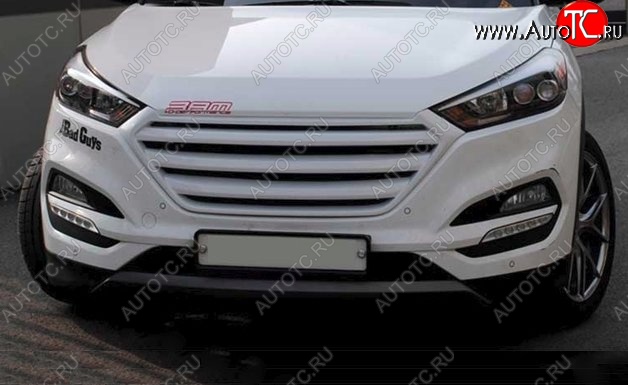 9 649 р. Решётка радиатора CT Hyundai Tucson LM (2010-2017) (Неокрашенная)  с доставкой в г. Вологда