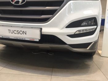 5 649 р. Накладка на передний бампер АвтоКрат Hyundai Tucson TL дорестайлинг (2015-2018) (Неокрашенная)  с доставкой в г. Вологда. Увеличить фотографию 4