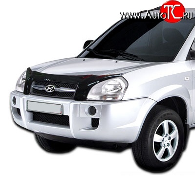2 799 р. Дефлектор капота NovLine Hyundai Tucson JM (2004-2010)  с доставкой в г. Вологда