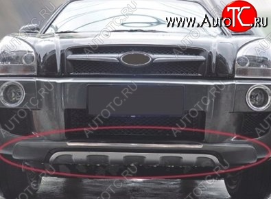 20 549 р. Накладка на передний бампер CT Hyundai Tucson JM (2004-2010) (Неокрашенная)  с доставкой в г. Вологда
