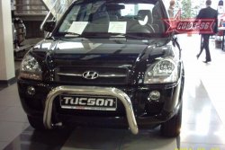 18 764 р. Защита переднего бампера Souz-96 (d76) Hyundai Tucson JM (2004-2010)  с доставкой в г. Вологда. Увеличить фотографию 2