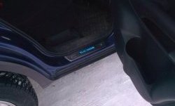 5 349 р. Накладки на порожки автомобиля СТ v2 Hyundai Tucson JM (2004-2010)  с доставкой в г. Вологда. Увеличить фотографию 2