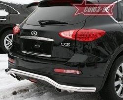 15 434 р. Защита заднего бампера Souz-96 (d60) INFINITI EX35 J50 (2007-2013)  с доставкой в г. Вологда. Увеличить фотографию 2