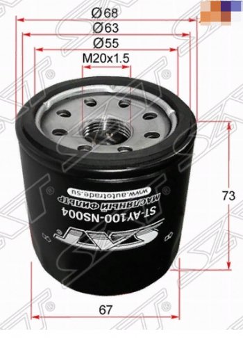 184 р. Масляный фильтр SAT (QG#, MR20DE, QR20,25, SR20,VQ 20,25, HR#). Nissan Expert дорестайлинг (1998-2002)  с доставкой в г. Вологда. Увеличить фотографию 1