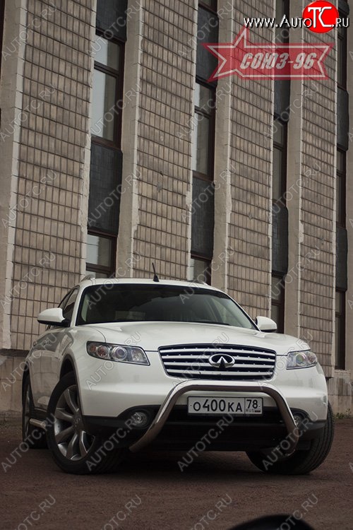 29 789 р. Защита переднего бампера Souz-96 (d76) INFINITI FX45 S50 дорестайлинг (2002-2005)  с доставкой в г. Вологда