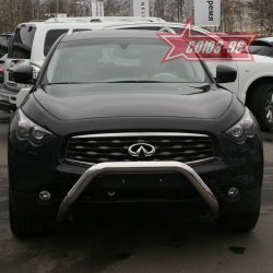 25 019 р. Защита переднего бампера Souz-96 (d76) INFINITI FX35 S51 дорестайлинг (2008-2011)  с доставкой в г. Вологда. Увеличить фотографию 2