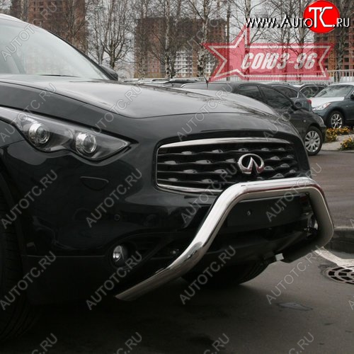 25 019 р. Защита переднего бампера Souz-96 (d76) INFINITI FX35 S51 дорестайлинг (2008-2011)  с доставкой в г. Вологда
