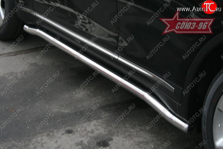 2 564 р. Защита порогов Souz-96 (d60) INFINITI FX35 S51 дорестайлинг (2008-2011)  с доставкой в г. Вологда