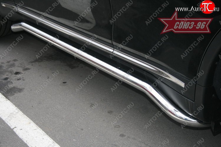 15 659 р. Защита штатных порогов Souz-96 (d60) INFINITI FX35 S51 дорестайлинг (2008-2011)  с доставкой в г. Вологда