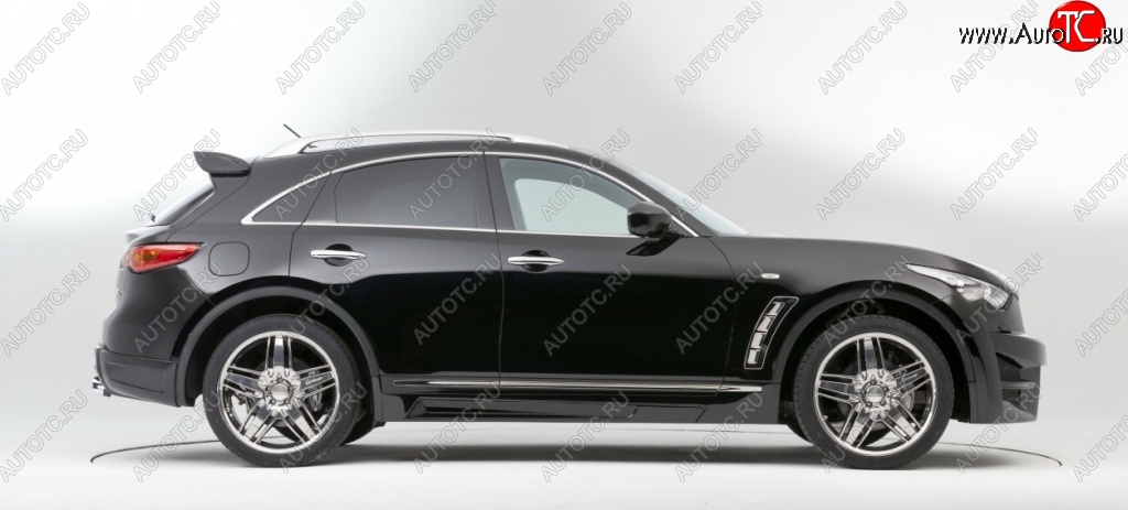 12 799 р. Пороги накладки Lorinser INFINITI FX50 S51 дорестайлинг (2008-2011) (Неокрашенные)  с доставкой в г. Вологда