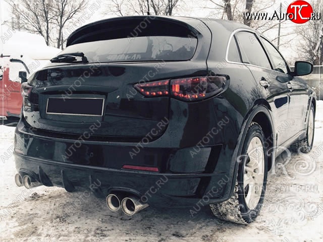 19 999 р. Задний бампер LUXURY DESIGN INFINITI FX50 S51 дорестайлинг (2008-2011) (Неокрашенный)  с доставкой в г. Вологда