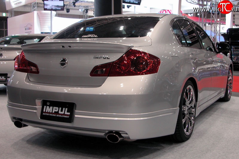 25 249 р. Накладка на задний бампер Impul INFINITI G35 V36 седан (2006-2015) (Неокрашенная)  с доставкой в г. Вологда