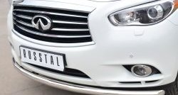16 299 р. Одинарная защита переднего бампера диаметром 63 мм SLITKOFF INFINITI JX35 (2012-2014)  с доставкой в г. Вологда. Увеличить фотографию 2