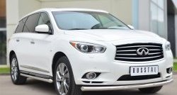 16 299 р. Одинарная защита переднего бампера диаметром 63 мм SLITKOFF INFINITI JX35 (2012-2014)  с доставкой в г. Вологда. Увеличить фотографию 4