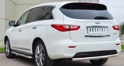 14 999 р. Одинарная защита заднего бампера из трубы диаметром 63 мм SLITKOFF INFINITI JX35 (2012-2014)  с доставкой в г. Вологда. Увеличить фотографию 4