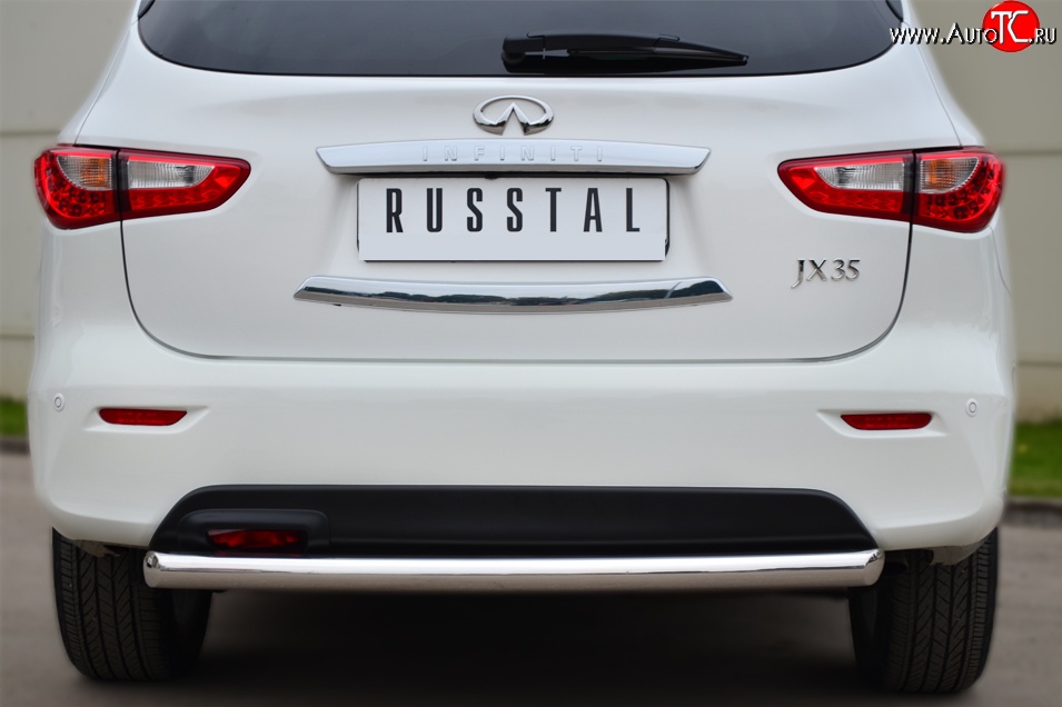 14 999 р. Одинарная защита заднего бампера из трубы диаметром 63 мм SLITKOFF INFINITI JX35 (2012-2014)  с доставкой в г. Вологда
