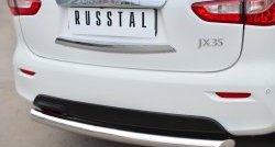 15 399 р. Одинарная защита заднего бампера из трубы диаметром 76 мм SLITKOFF INFINITI JX35 (2012-2014)  с доставкой в г. Вологда. Увеличить фотографию 2