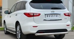 15 399 р. Одинарная защита заднего бампера из трубы диаметром 76 мм SLITKOFF INFINITI JX35 (2012-2014)  с доставкой в г. Вологда. Увеличить фотографию 4