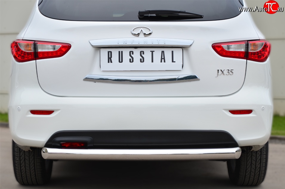 15 399 р. Одинарная защита заднего бампера из трубы диаметром 76 мм SLITKOFF INFINITI JX35 (2012-2014)  с доставкой в г. Вологда