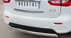 11 599 р. Защита заднего бампера (Ø75x42 мм, нержавейка) Russtal INFINITI JX35 (2012-2014)  с доставкой в г. Вологда. Увеличить фотографию 2