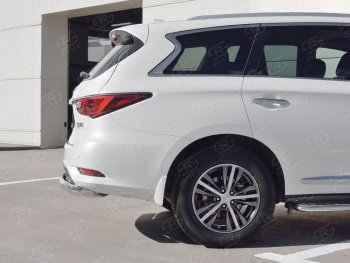 18 349 р. Одинарная защита заднего бампера из трубы диаметром 76 мм SLITKOFF INFINITI QX60 L50 рестайлинг (2016-2021)  с доставкой в г. Вологда. Увеличить фотографию 3