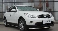 15 799 р. Одинарная защита переднего бампера из трубы диаметром 42 мм SLITKOFF INFINITI Qx50 J50 дорестайлинг (2013-2016)  с доставкой в г. Вологда. Увеличить фотографию 4