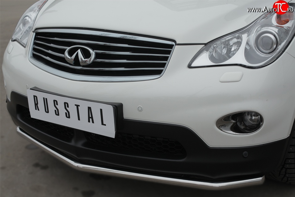 15 799 р. Одинарная защита переднего бампера из трубы диаметром 42 мм SLITKOFF INFINITI Qx50 J50 дорестайлинг (2013-2016)  с доставкой в г. Вологда