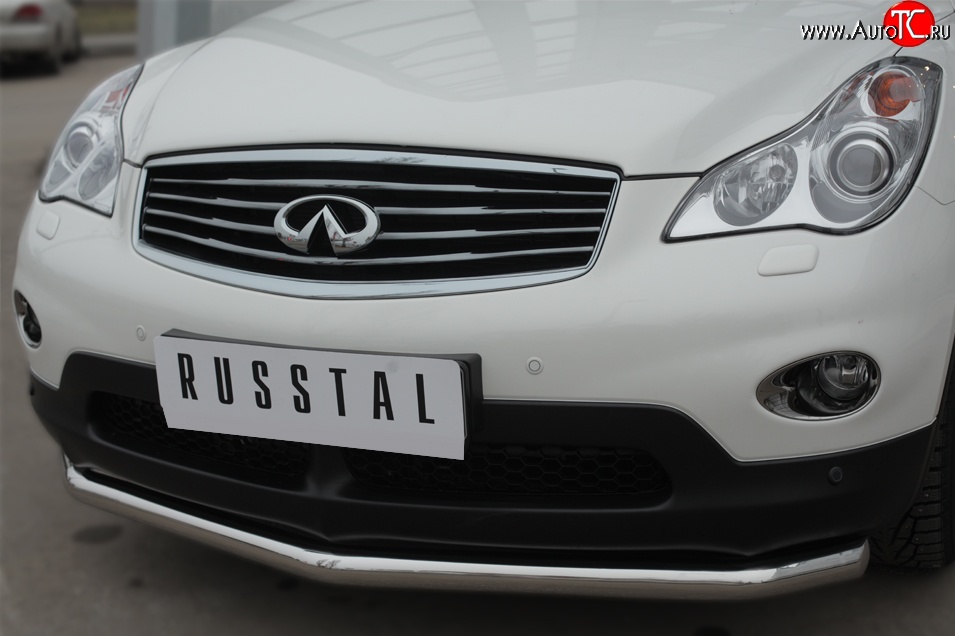 19 549 р. Одинарная защита переднего бампера диаметром 63 мм SLITKOFF INFINITI Qx50 J50 дорестайлинг (2013-2016)  с доставкой в г. Вологда
