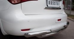 20 099 р. Защита заднего бампера (Ø76 мм, нержавейка) SLITKOFF INFINITI QX56 Z62 (2010-2013)  с доставкой в г. Вологда. Увеличить фотографию 2