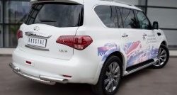20 099 р. Защита заднего бампера (Ø76 мм, нержавейка) SLITKOFF INFINITI QX56 Z62 (2010-2013)  с доставкой в г. Вологда. Увеличить фотографию 4