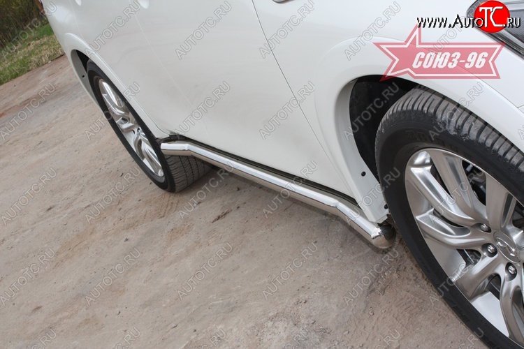 21 689 р. Защита порогов Souz-96 (d76) INFINITI QX56 Z62 (2010-2013)  с доставкой в г. Вологда