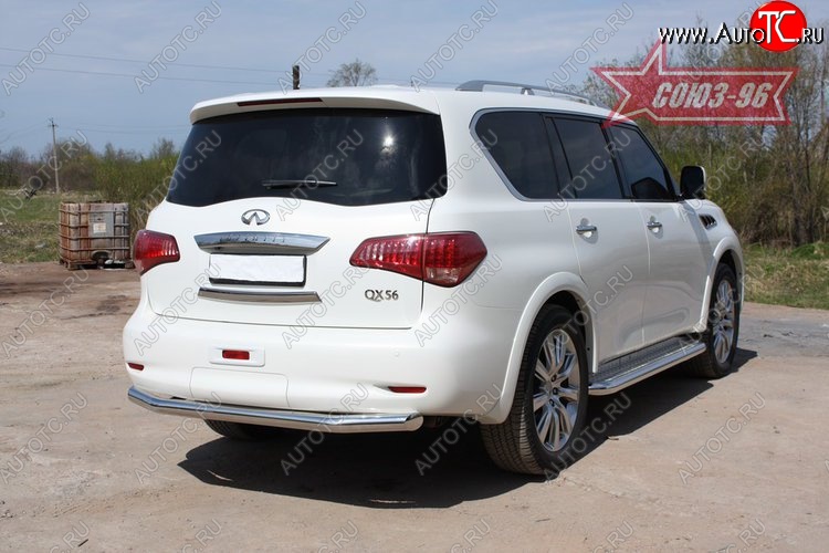 17 279 р. Защита заднего бампера Souz-96 (d76) INFINITI QX56 Z62 (2010-2013)  с доставкой в г. Вологда