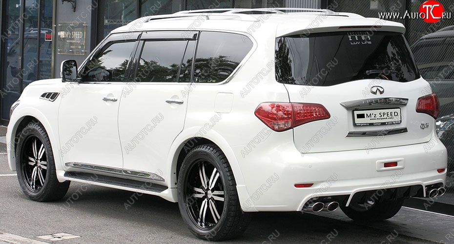 36 249 р. Задний бампер MzSpeed INFINITI QX56 Z62 (2010-2013) (Неокрашенный)  с доставкой в г. Вологда