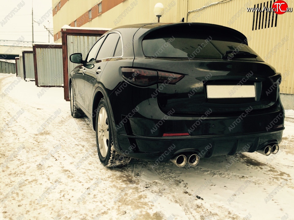 19 999 р. Задний бампер LUXURY DESIGN INFINITI QX70 S51 (2013-2020) (Неокрашенный)  с доставкой в г. Вологда