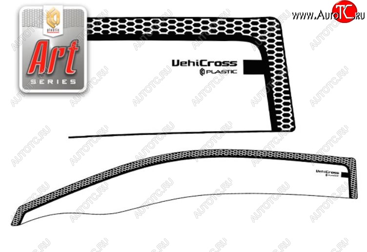 2 199 р. Дефлектора окон CA-Plastic  Isuzu VehiCross (1997-2001) (Серия Art черная, Без хром.молдинга)  с доставкой в г. Вологда