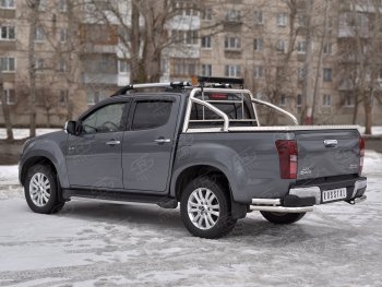 17 999 р. Защита заднего бампера (2 трубы Ø63 мм, нержавейка) Isuzu D-Max RT85,TFR DoubleCab рестайлинг (2015-2021)  с доставкой в г. Вологда. Увеличить фотографию 3