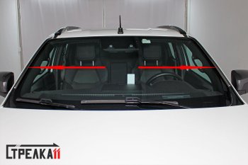 1 699 р. Водостоки (дефлектора) лобового стекла Стрелка 11 Isuzu D-Max RG DoubleCab (2020-2023)  с доставкой в г. Вологда. Увеличить фотографию 3
