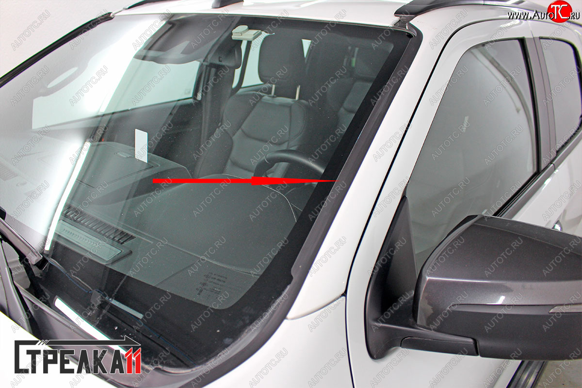 1 699 р. Водостоки (дефлектора) лобового стекла Стрелка 11 Isuzu D-Max RG DoubleCab (2020-2023)  с доставкой в г. Вологда