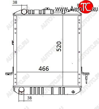 21 499 р. Радиатор двигателя NPR (пластинчатый, МКПП) SAT Isuzu Elf (NPR75)  дорестайлинг (1993-2004)  с доставкой в г. Вологда