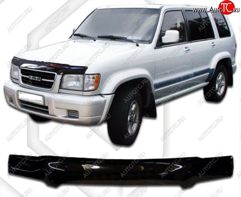 2 079 р. Дефлектор капота CA-Plastic Isuzu Trooper (1991-2002) (Classic черный, Без надписи)  с доставкой в г. Вологда