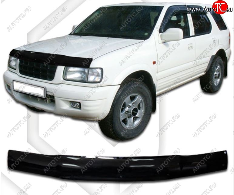 1 999 р. Дефлектор капота CA-Plastic  Isuzu Wizard (1998-2004) (Classic черный, Без надписи)  с доставкой в г. Вологда