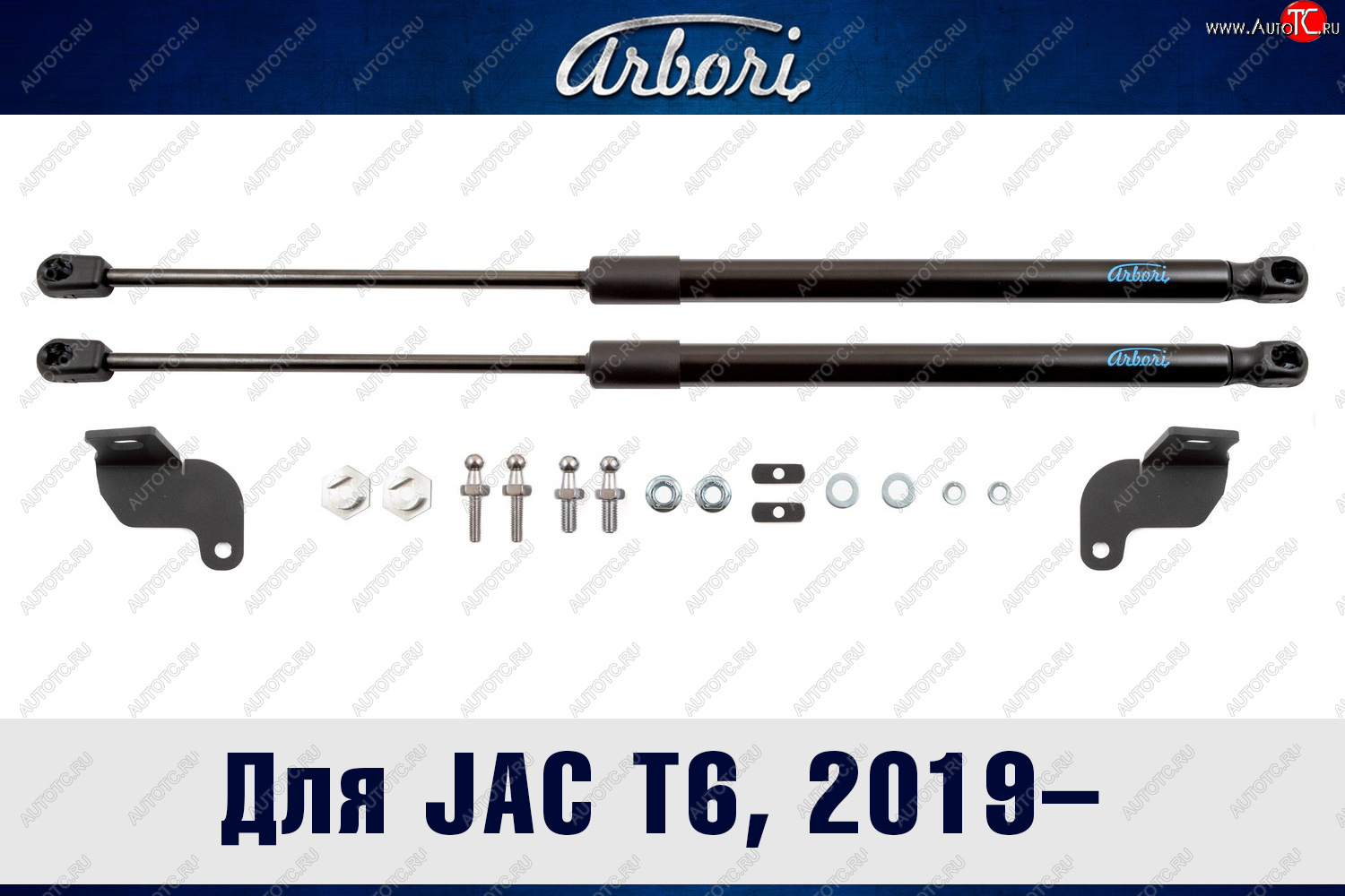 3 499 р. Упоры капота Arbori JAC T6 пикап (2018-2024)  с доставкой в г. Вологда