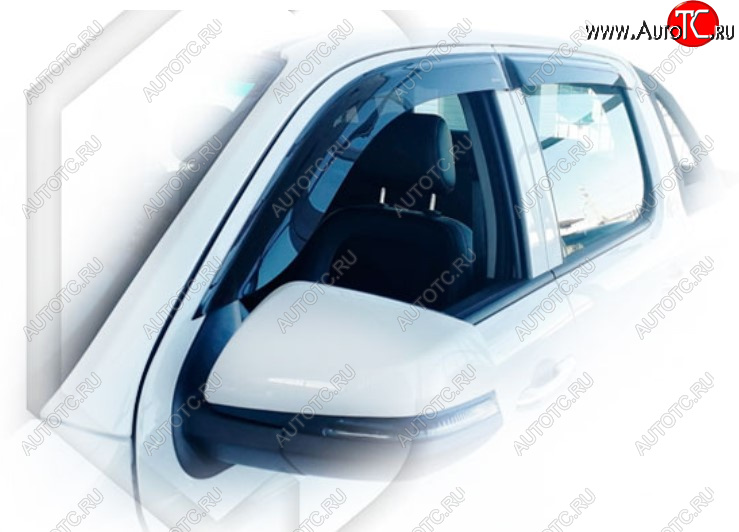 2 199 р. Дефлектора окон CA-Plastic JAC T6 пикап (2018-2024) (Classic полупрозрачный, Без хром молдинга)  с доставкой в г. Вологда