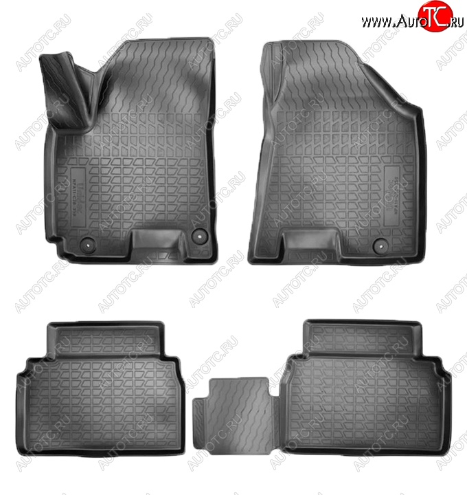 2 599 р. Коврики салонные Noplast (3D) JAC S5 дорестайлинг (2013-2019) (Черные)  с доставкой в г. Вологда