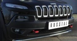 15 999 р. Одинарная защита переднего бампера (Trailhawk 63 мм) SLITKOFF Jeep Cherokee KL дорестайлинг (2014-2017)  с доставкой в г. Вологда. Увеличить фотографию 3