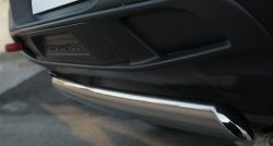 11 549 р. Защита заднего бампера (Trailhawk, Ø75x42 мм, нержавейка) Russtal Jeep Cherokee KL дорестайлинг (2014-2017)  с доставкой в г. Вологда. Увеличить фотографию 4