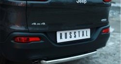 14 999 р. Одинарная защита заднего бампера из трубы диаметром 63 мм SLITKOFF Jeep Cherokee KL дорестайлинг (2014-2017)  с доставкой в г. Вологда. Увеличить фотографию 2